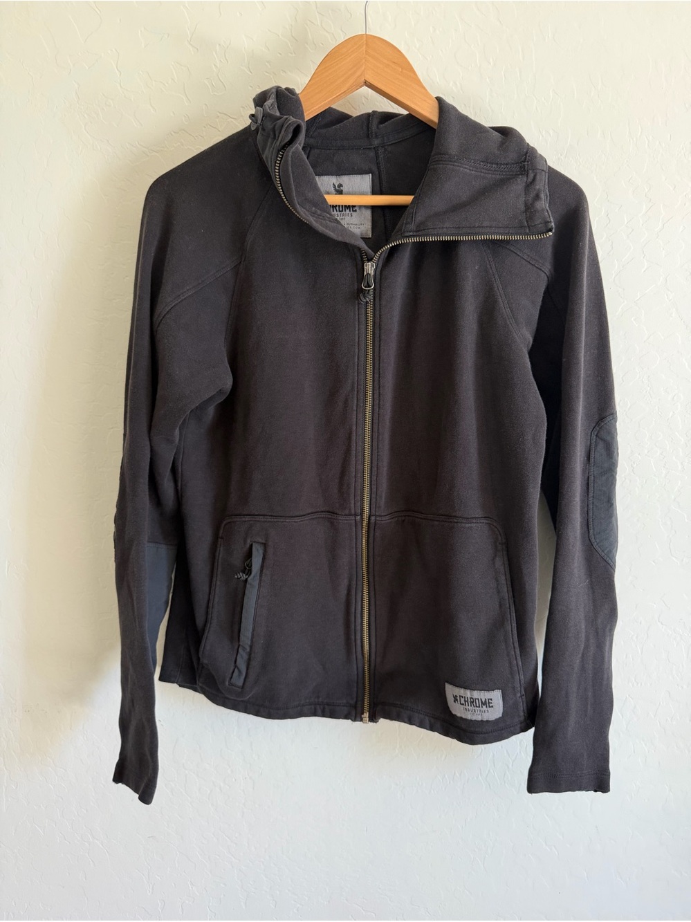 Chrome Industries Cobra Full Zip Cycling Hoodie Jacket Small Black S